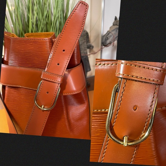 Louis Vuitton Sac D'Epaule PM Epi Bucket Bag in Cannelle Brown - Picture 11 of 16